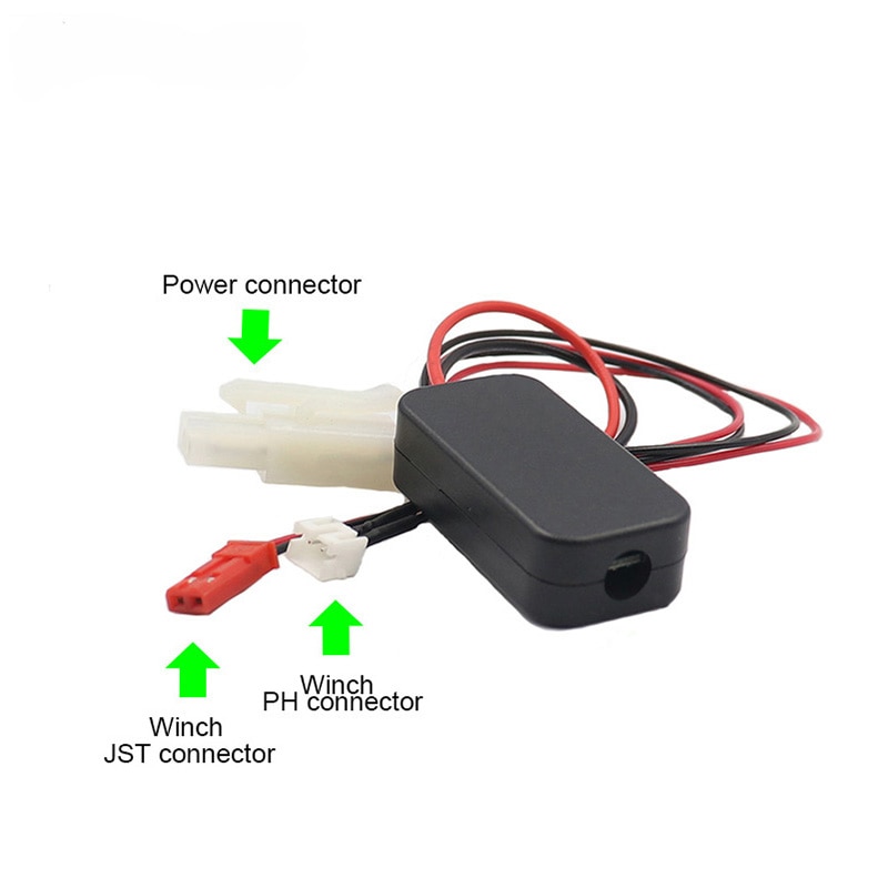 Automatic Winch Wireless Remote Controller Receiver for 1/10 RC Crawler Car Axial SCX10 TRAXXAS TRX4 D90 TF2 Tamiya CC01