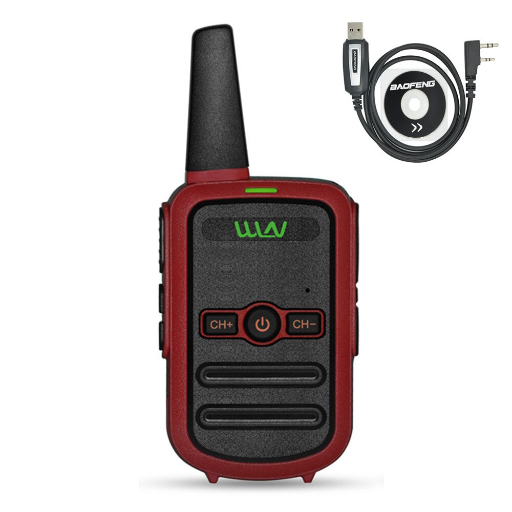 WLN KD-C52 MINI handheld fm transceiver KD C52 kleine zwei weg Radio Ham HF cb radio Walkie Talkie frs gmrs besser als KD-C51: Red add cable