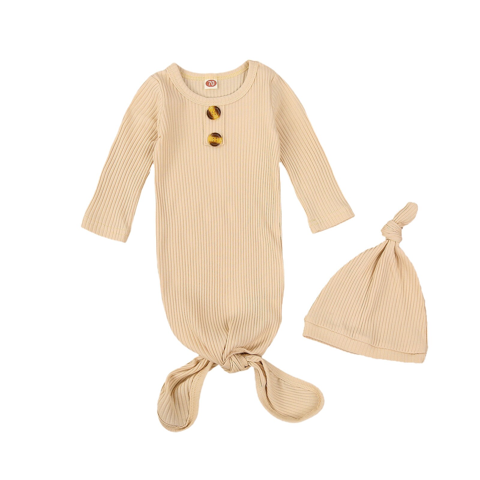 automne printemps enfant en bas âge bébé filles garçons sac de couchage infantile à manches longues col rond -né enveloppement confort sac de couchage + chapeau 0-6M: Beige / 80