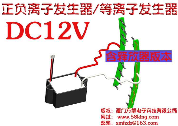 Positive and negative ion generator 12V plasma generator Good effect of removing smoke and formaldehyde odor