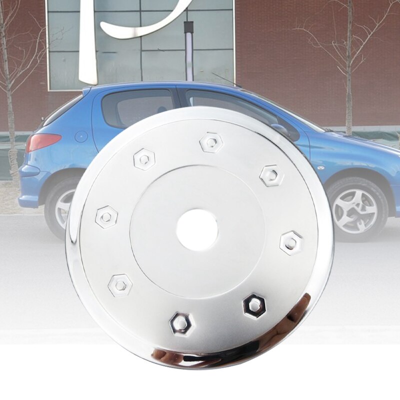 Tapa de tanque de combustible de acero inoxidable, cubierta de caja de Gas, accesorios de estilo de coche para Peugeot 206 207 CITROEN C2