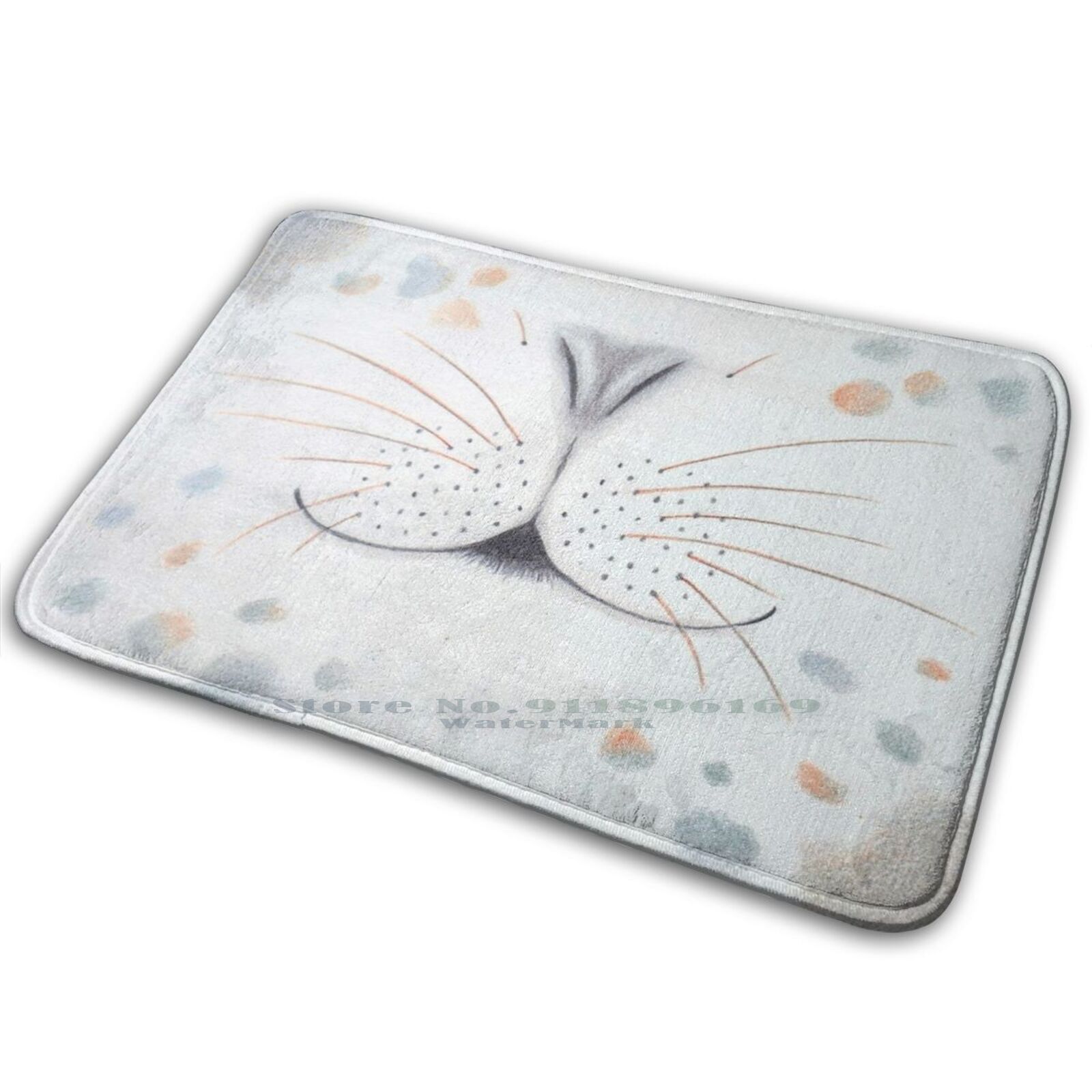 Joint de port antidérapant, tapis de porte d'entrée de chambre à coucher, joint de port, moustaches de nez amusantes pincées: 50 cm x 80 cm
