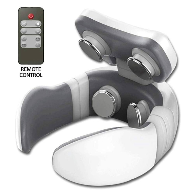 Smart 4d netic pulse elektrische nekmassager met infraroodverwarming, pijnverlichting en cervicale massage