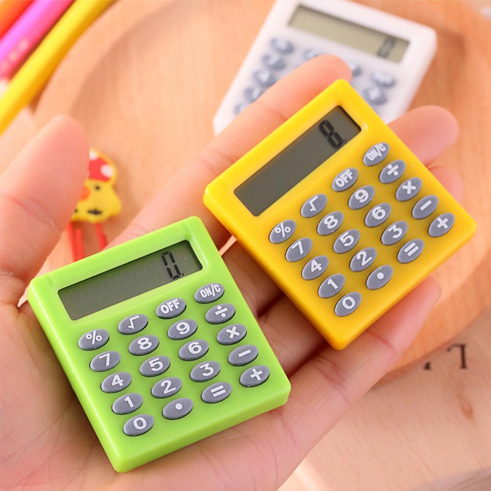 Portable Digit Calculator Mini Calculator Pocket Display Computer Ultra-thin Small Square Arithmetic Calculator School Supplies