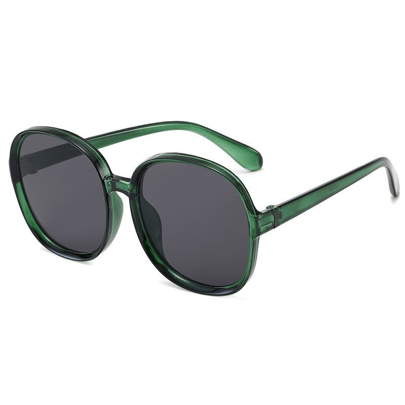 Runda retro solglasögon dam vintage solglasögon dam lyxmärke glasögon för kvinnor/män oculos de sol feminino: Grön grå