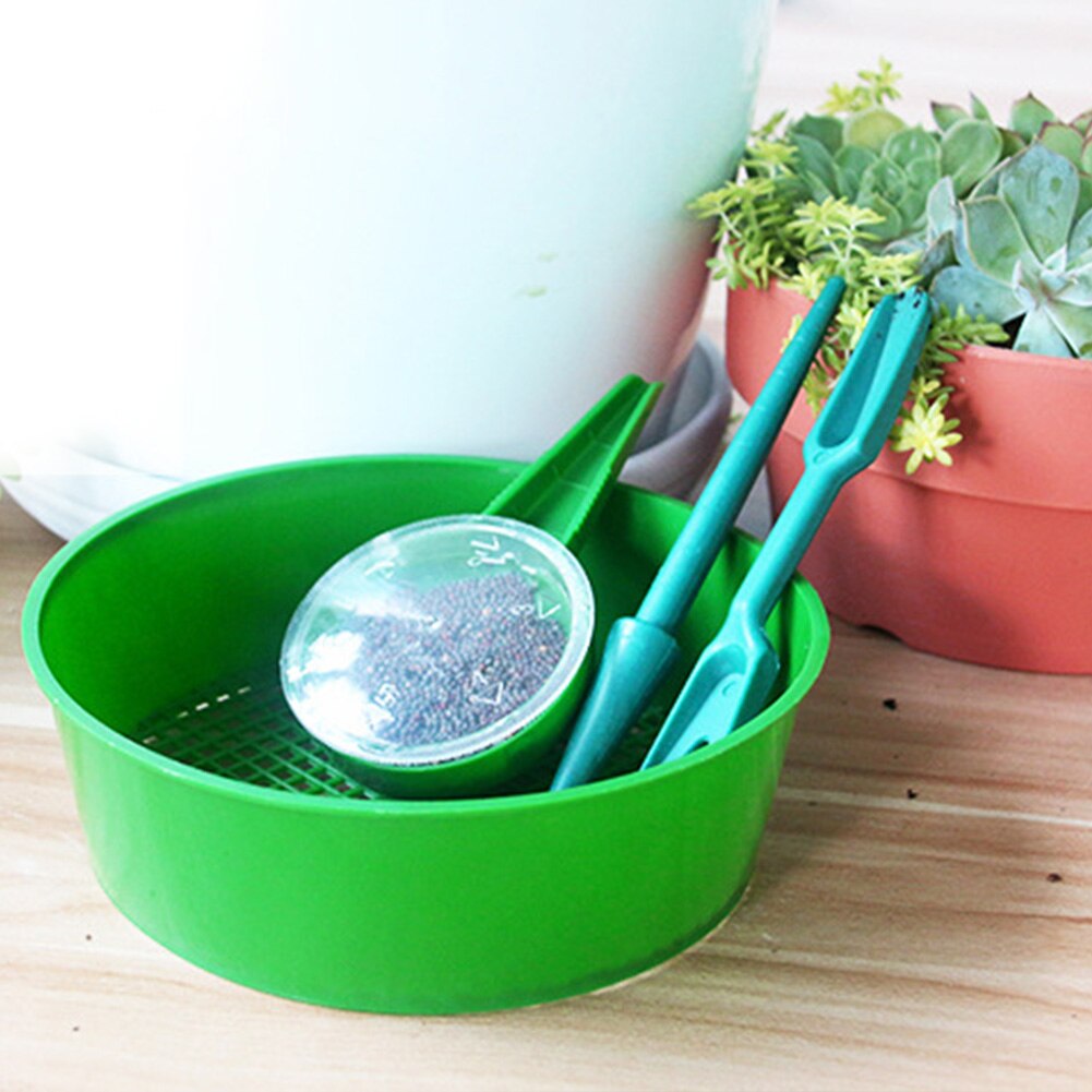 Conjunto de herramientas de jardinería para bonsái, para cultivo de plantas, colador de vegetales, perforadora de agujeros, sencillo para transplantador de semillas de flores