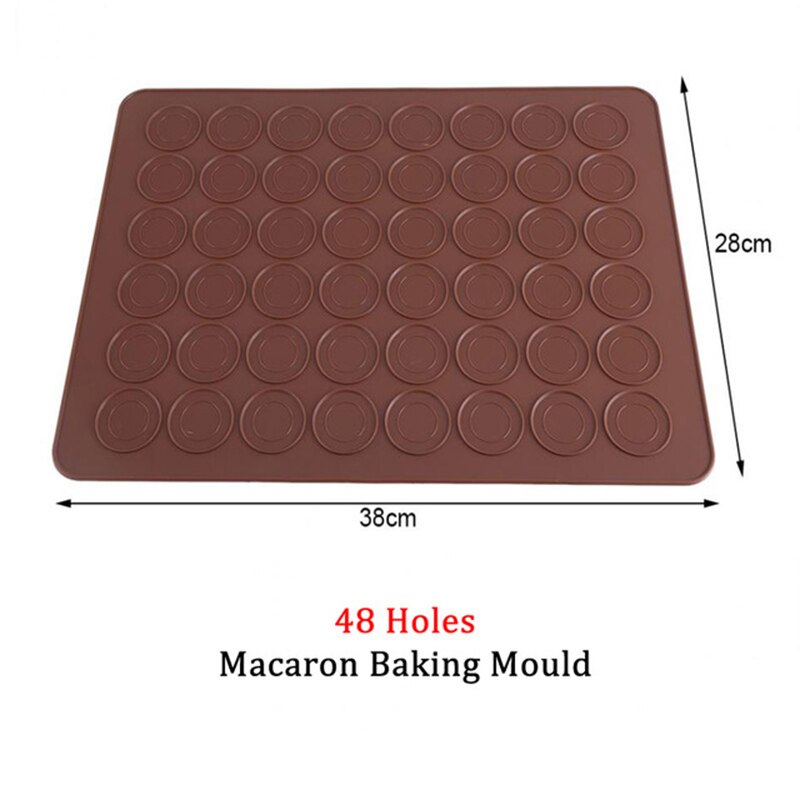 48 See Macarons Silikon matt Backform Silikon Macaron Bausatz Gebäck Backen matt Und Dekorieren Rohrleitungen Topf Mit 4 stücke düsen