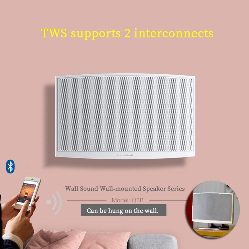 Wall Mount Bluetooth Speaker Ingebouwde Micphone Speaker Afstandsbediening Tf Fm Bluetooth Sync Speaker Us Plug, eu Plug: Default Title