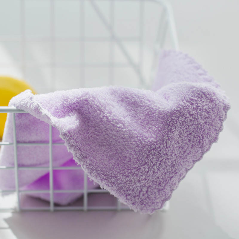 Pañuelo de microfibra de 25x25CM para alimentación de niños, paño de baño suave, toalla de mano, toallitas para bebé, 1 ud.: Púrpura