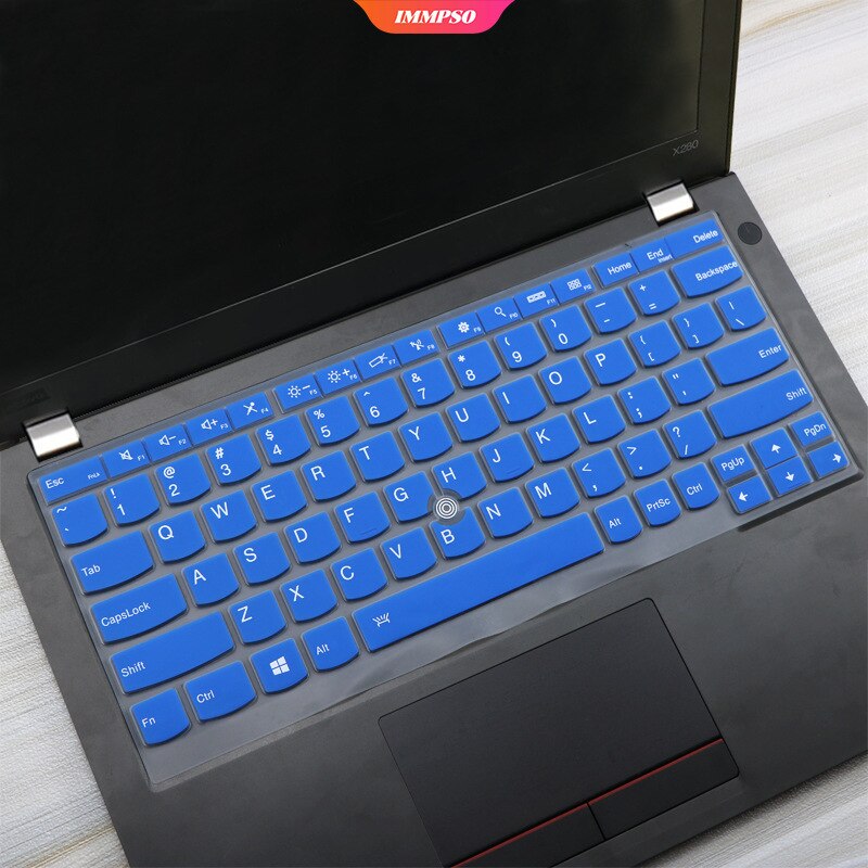 Silicone Laptop Notebook Keyboard Cover Sticker for Lenovo ThinkPad X390 X250 X260 X270 X280 12.5 inch Notebook Protector: Blue