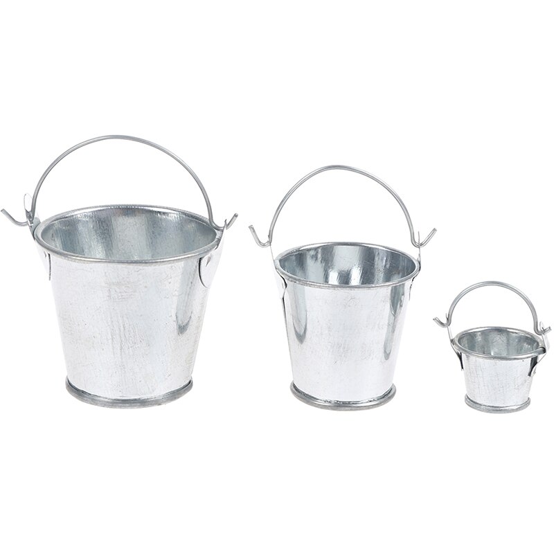 3 Size Simulation Cute Metal Water Bucket 1/12 1/6 Fairy Home Kitchen Pretend Play Game Doll house Miniature