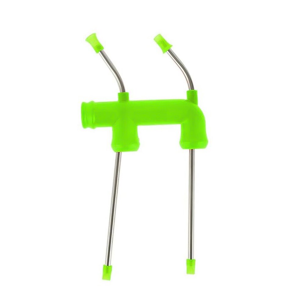 Bier Snorkel Stro Bier Bong Trechter Slammer Dubbele Snorkel Drinken Bier Bar Gereedschap Festivals Party Dispenser Beers Bottle: Green-2