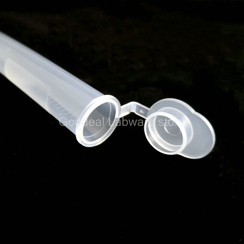 100 stk/parti 15ml gradueret rundbundet plast centrifugerør med fælles låg pp centrifugeglas små plastikrør