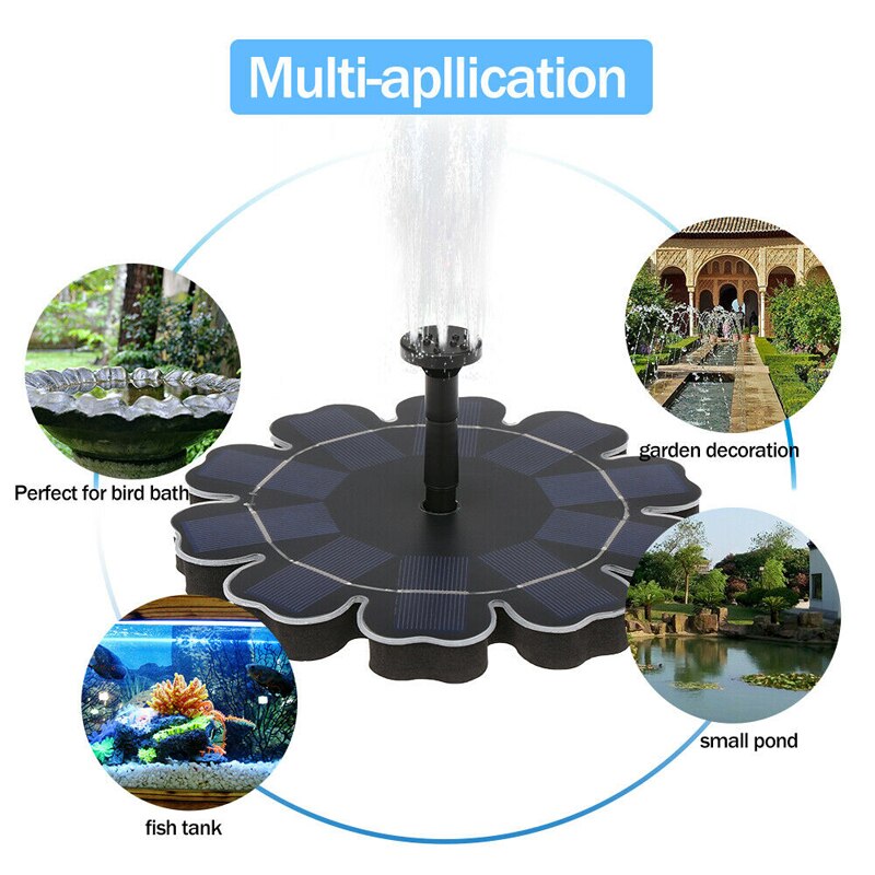 2.5W Solar Fountain Watering kit Power Solar Pump Pool Pond Submersible Waterfall Floating Solar Panel Water Fountain For Garden