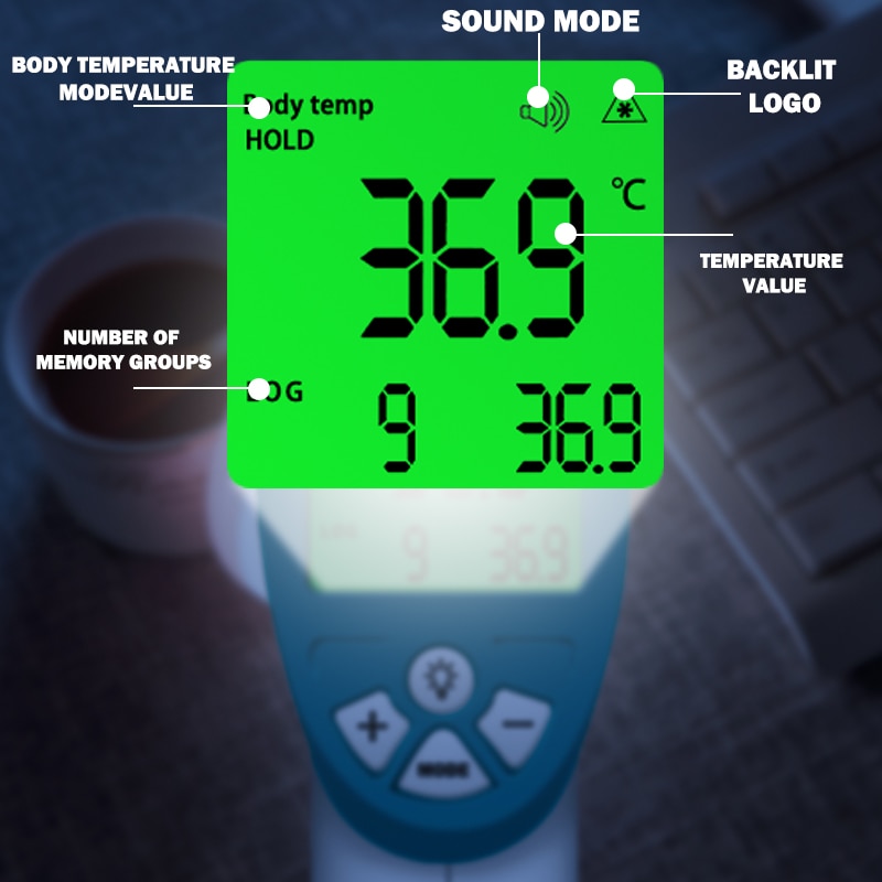 Non-contact Infrared IR Temperature Digital Infrared Meter Temperature Gun LCD Display Termometro Digital