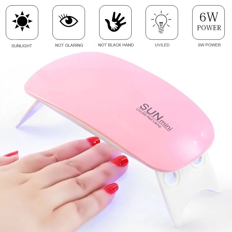 36/6W Nagel Droger Uv Led Lamp Draagbare Micro Usb Kabel Thuisgebruik Uv Gel Vernis Droger 12/6 Led Lamp Nail Art Gereedschap