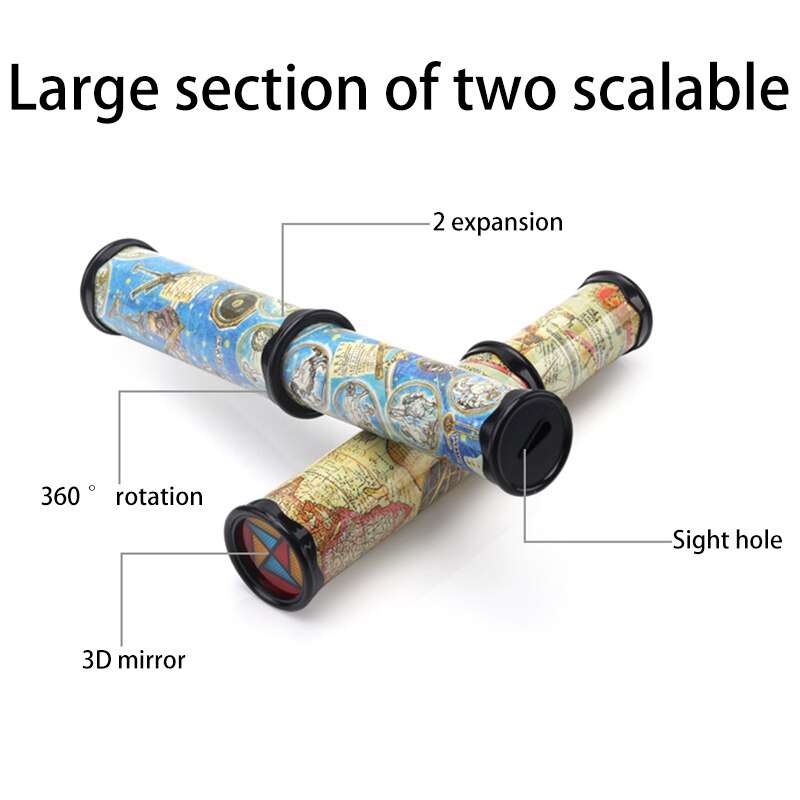 2/3 Joints Maginative Cartoon Rotation Classic Kaleidoscope telescope Kids Fancy Vision Early Childhood Educational Toys