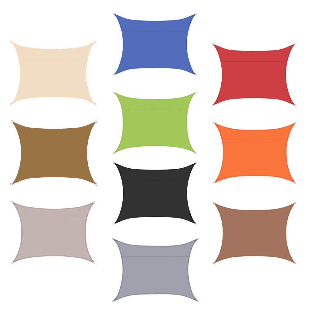 Sonne Sonnensegel Terrasse Baldachin Markise Sonnenschirm Schutz draussen Markisen Schwimmbad HDPE UV Block 3x4m Garten Sunproof Netz