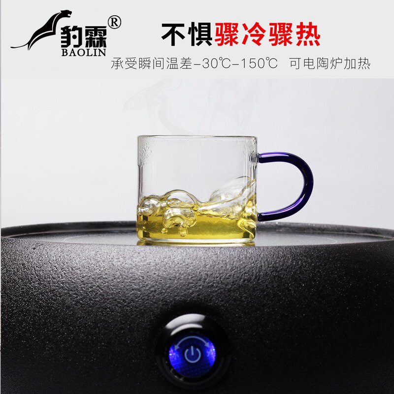 Cute Tea Cup Luxury Modern Transparent Portable Chinese Glass Tea Cup Handmade Kubek Do Herbaty Teaware 50