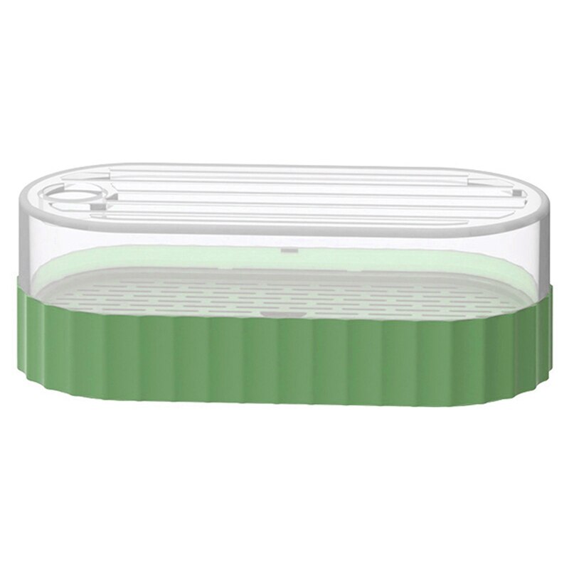 Plastic Spruit Planten Pot Doos Bean Pea Sprouter Zaailingenplateau Tarwe Gras Kat Gras Kwekerij Groeiende Kieming Kit: Light Grey