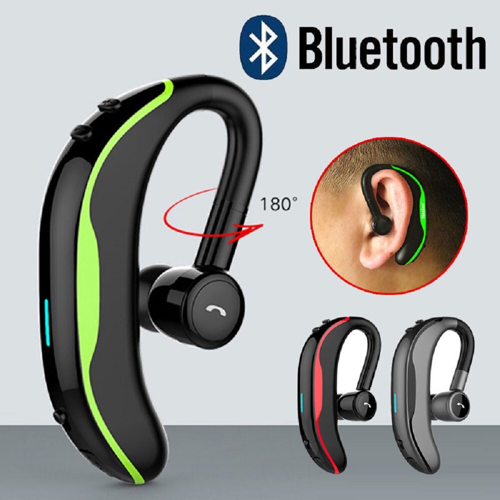 Wireless Bluetooth Earphones Stereo Headset 170mAh Single Handsfree with Microphone Business Bluetooth Headphones For Driving