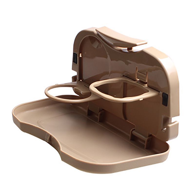 1 stuk opvouwbare auto achterbank tafel drank eten beker houder standaard bureau: Beige