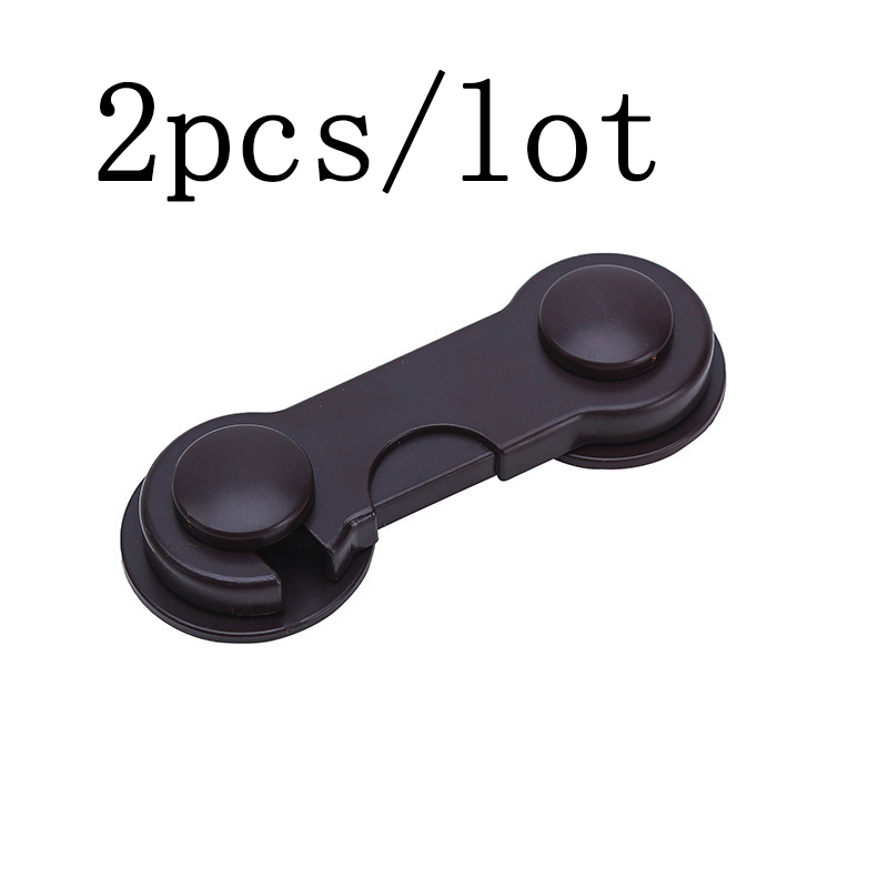 2pcs/10pcs/5pcs/lot baby protection baby safety lock child safety kids Door plastic drawers cabinet Refrigerator Window Closet: 2pcs black