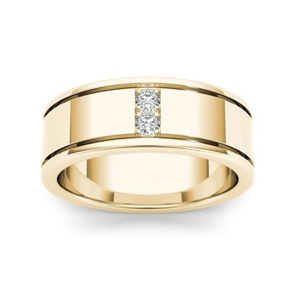 14k gul guld fl diamantring til mænd kvinder klassisk anillos de bizuteria 14k guld bryllup fine smykker ring til mandlige ædelsten: 8