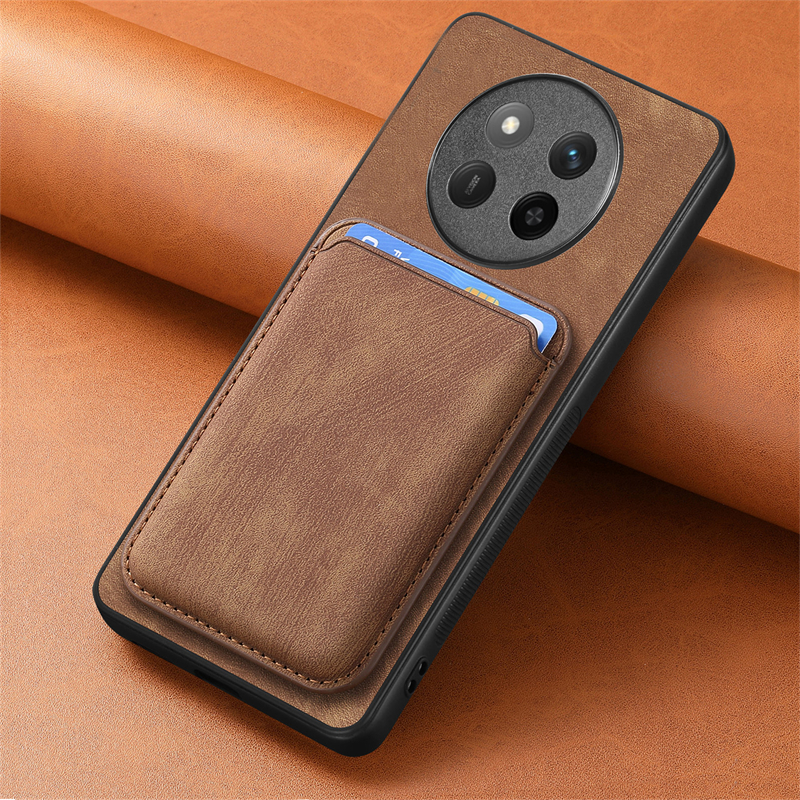Para Honor Magic7 Lite 5G Funda de cuero de lujo Funda tipo billetera magnética para Honor Magic 7 Lite Funda con ranura para tarjetero desmontable: Beige