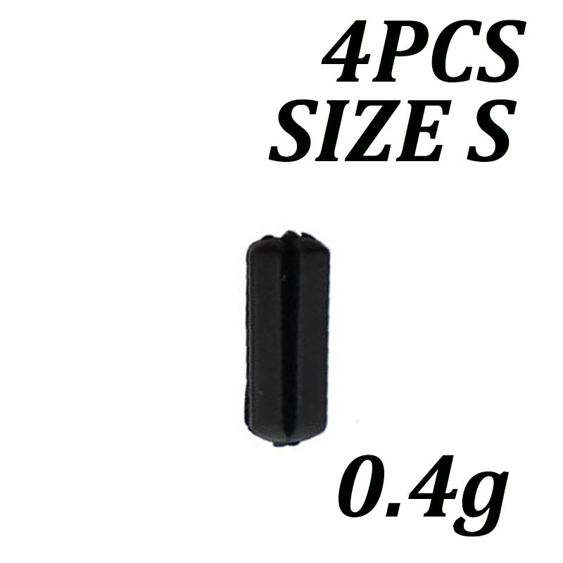 Plomos de tungsteno para pesca de carpa, 4 piezas, masilla de barro de tungsteno, Terminal de pesas de plomo para carpa, aparejos de plomo: 4PCS Size S