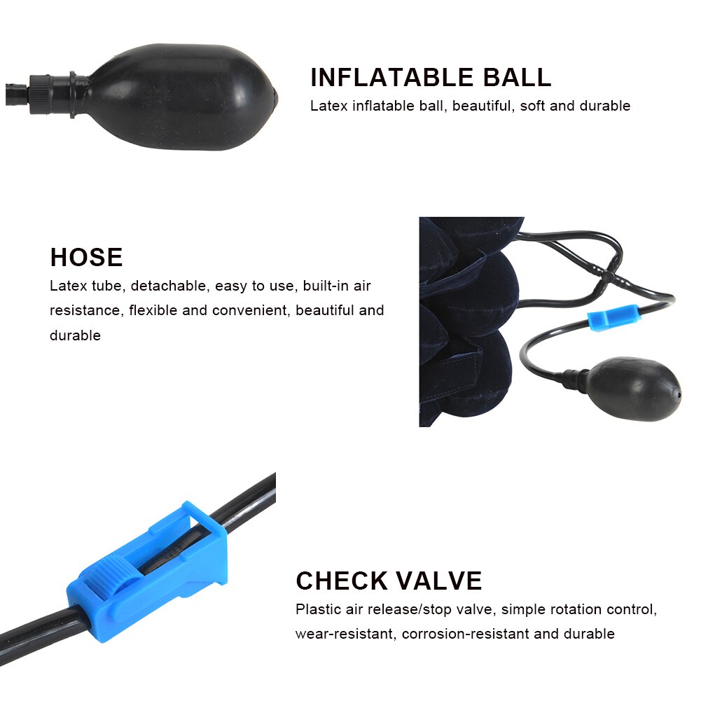 Opblaasbare Halswervel Tractor Nek Brace Wervelkolom Tractie Apparaat Schouder Hoofd Pijn Relief Cervicale Spondylose Voorkomen