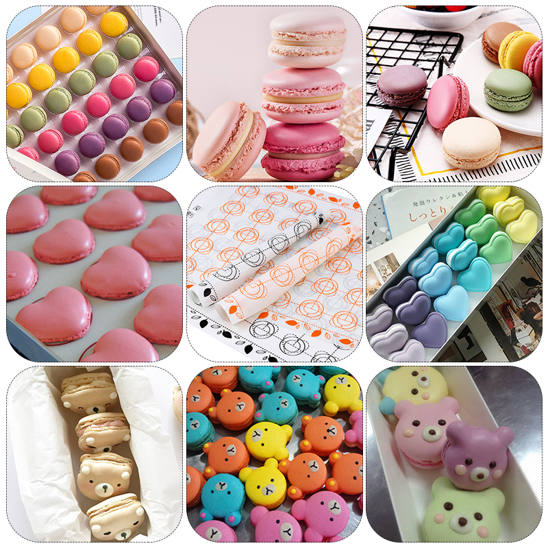 FAIS DU Macaron Silicone Baking Mat Non-Stick Cookie Pad Fondant Bakeware Oven Home for Cakes Pastry Tools Rolling Dough Mats