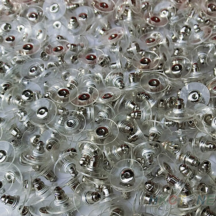 50 Stks/zak Rubber + Metalen Oorbel Rug Stopper Earnuts Stud Oorbel Terug Voor Sieraden Diy Sieraden Maken Accessoires