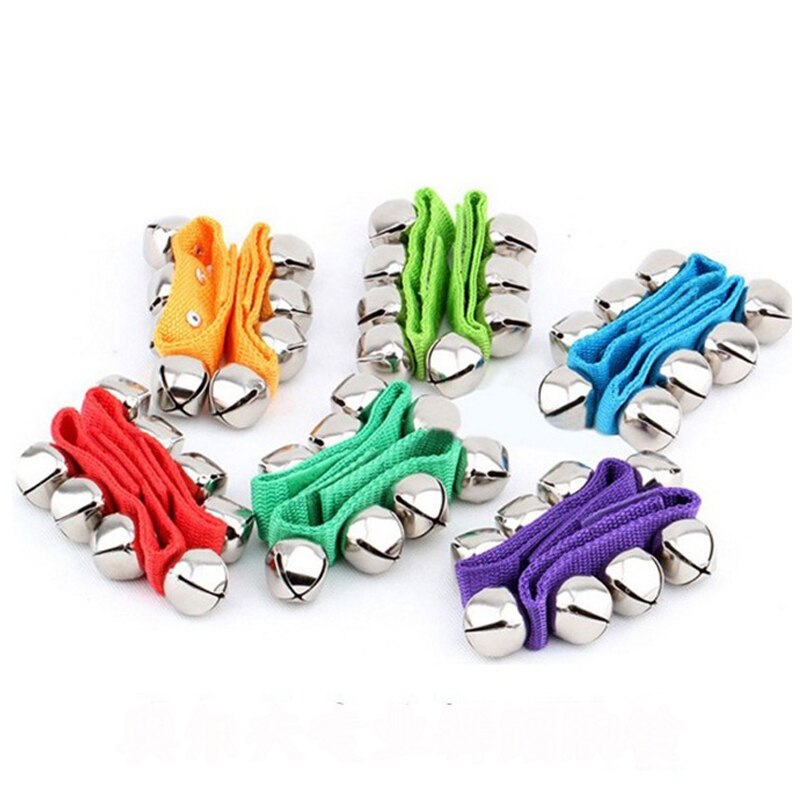 2Pcs Newborn Baby Rattle Toys Jingle Hand Bell Wrist Bracelet Developmental Toys For Kids Toddlers 0 6 12 13 24 Months