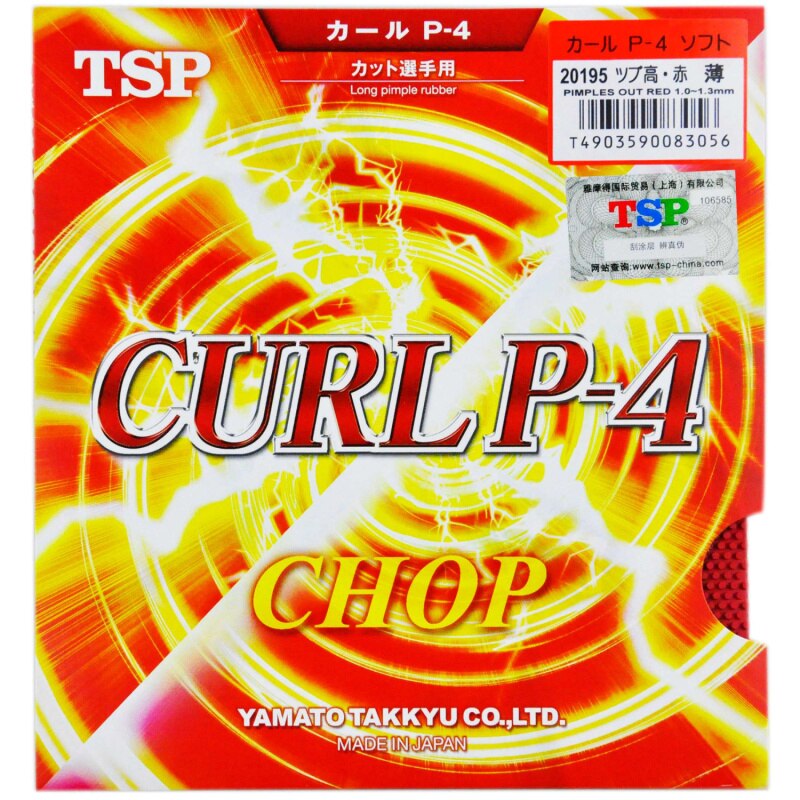 Original Tsp T-20195 Curl P-4 P-h de Tenis de mesa de goma de grano largo Pips con Tenis de esponja de Ping Pong de Mesa Accesorios De Mesa