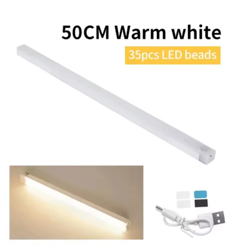 Bewegingssensorlicht Draadloos LED-nachtlampje USB oplaadbaar nachtlampje Kast Kledingkastlicht onder achtergrondverlichting voor keuken Led: Blauw