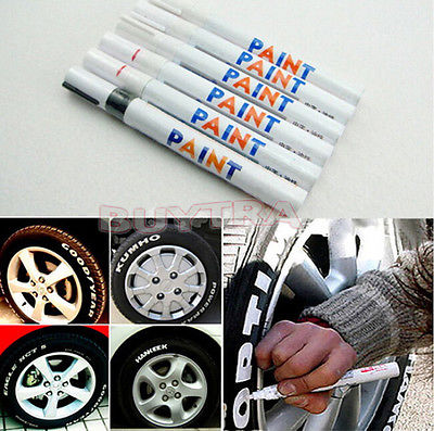 8 cores branco à prova dwaterproof água de borracha tinta permanente caneta marcador pneu carro piso ambiental pintura