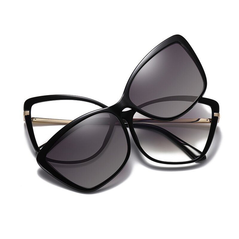 Reven mate-gafas de sol polarizadas para hombre y mujer, lentes con Clip magnético de aleación, graduadas ópticas, monturas, 95335