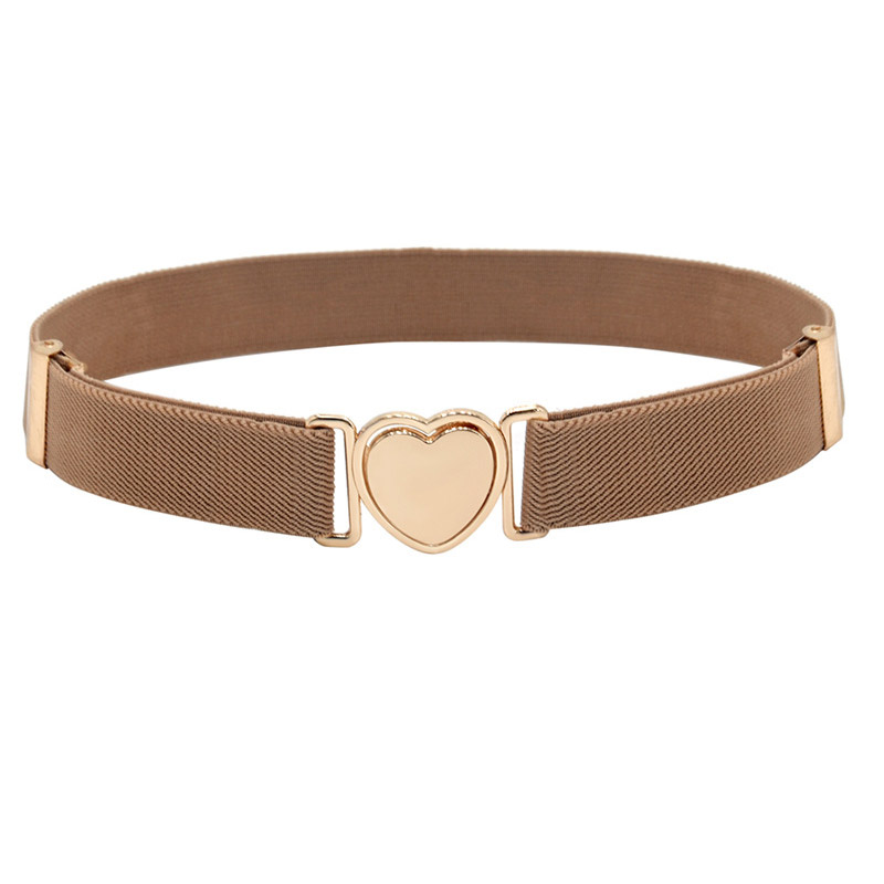 Style Heart Shape Buckle Stretch Belts Children Girls Multicolor Adjustable Elastic Waist Belts with for Dress Pants: 11