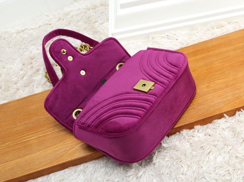 pleuche single shoulder bag 22-27 cm women handbag best-selling brand messenger bag: Purple / 27cm