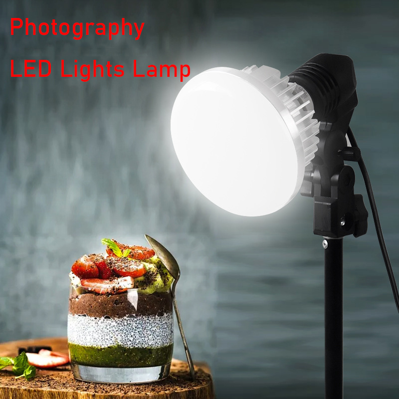 155w led-lampor 3200k-5500k fotolampor  e27 fästen med fjärrkontroll för studiofotografering hemmalager kontor