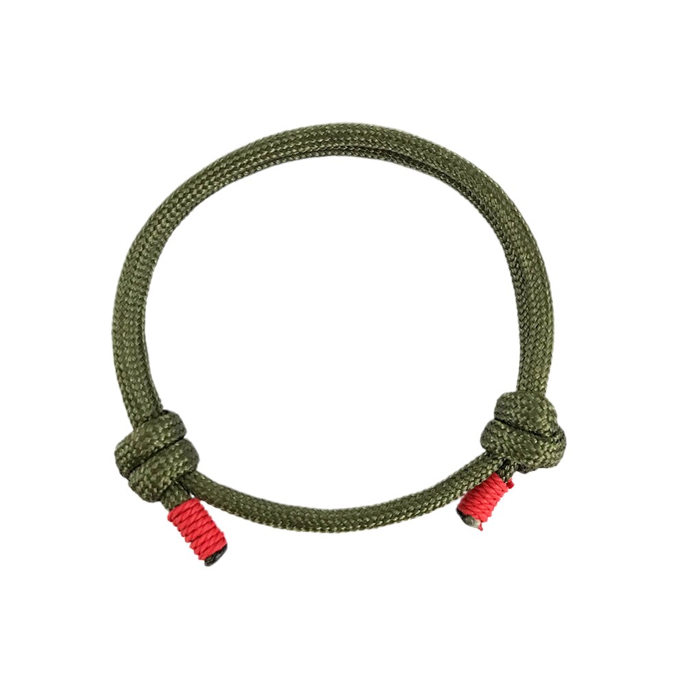 Marin Bracelet léger Simple fait à la main Passion nautique tressé Bracelet bricolage résistant à l'usure artisanat corde réglable: Army Green