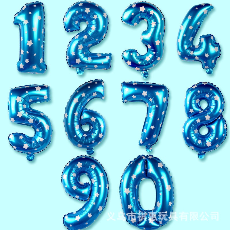 Ballon 40-Inch Blauw met Nummers Ballon Bruiloft Birthday Party Decoratieve 40-Inch Blauw met Nummers Ballon