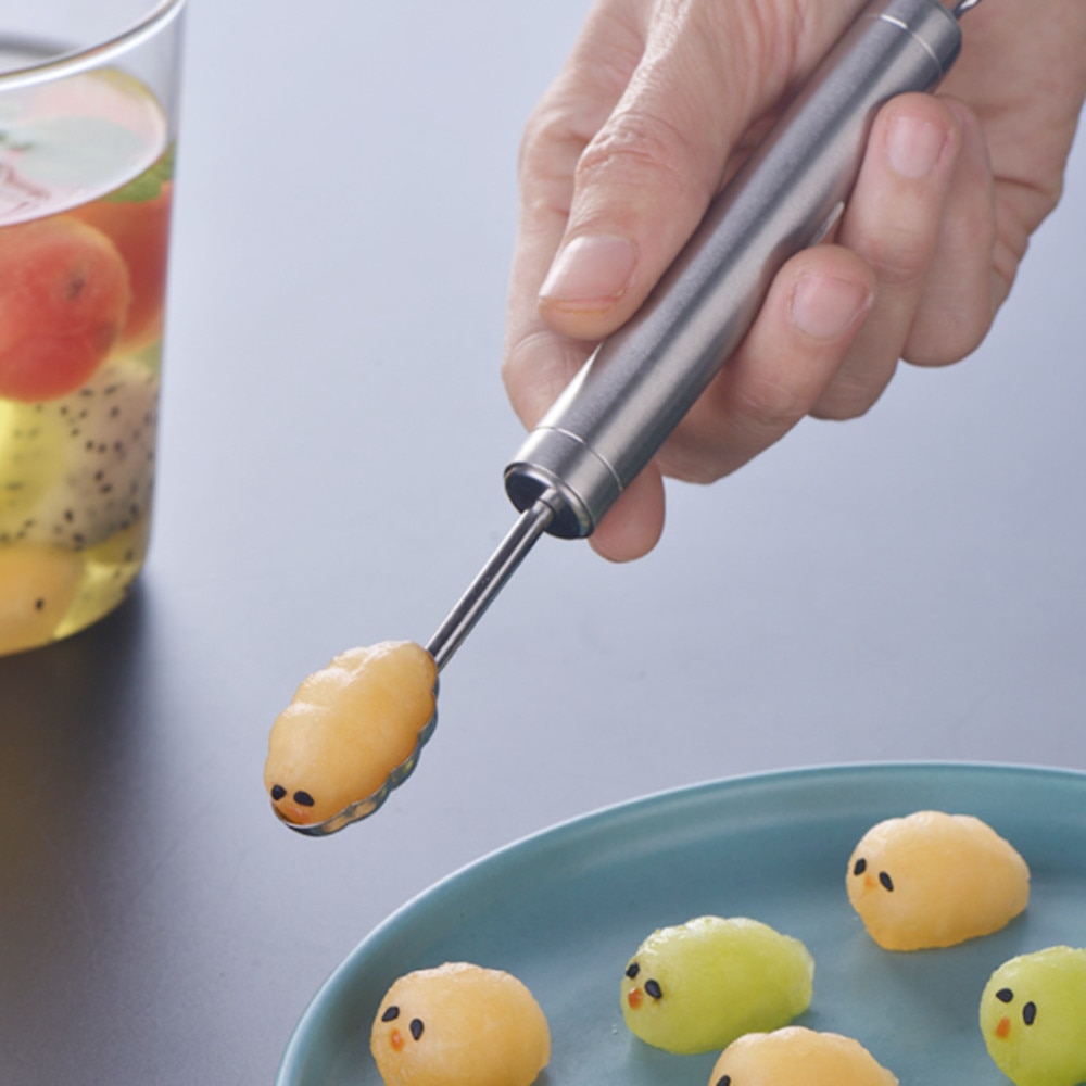 Boule à pastèque créative pour la maison, outil en acier inoxydable, boule à glace, boule à creuser, DIY, 1 pièce