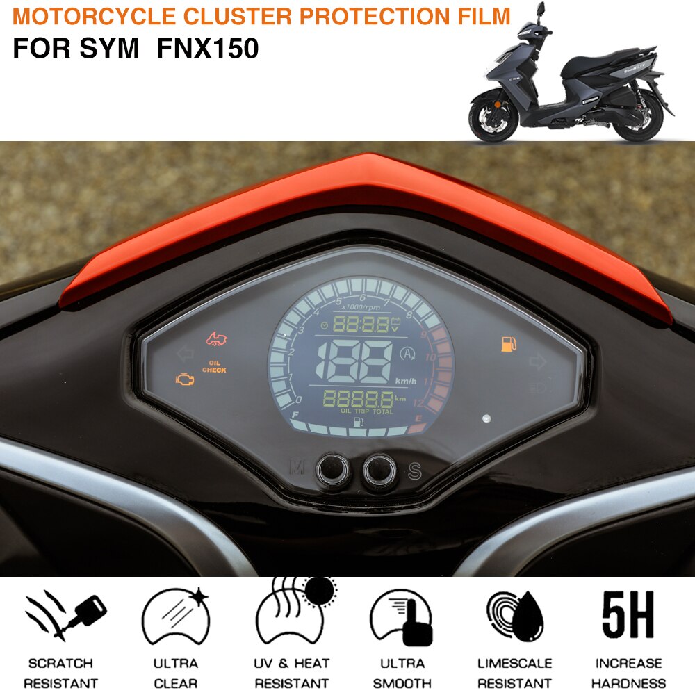 Motorfiets Screen Protector Instrument Snelheidsmeter Cluster Kras Bescherming Voor Sym FNX150