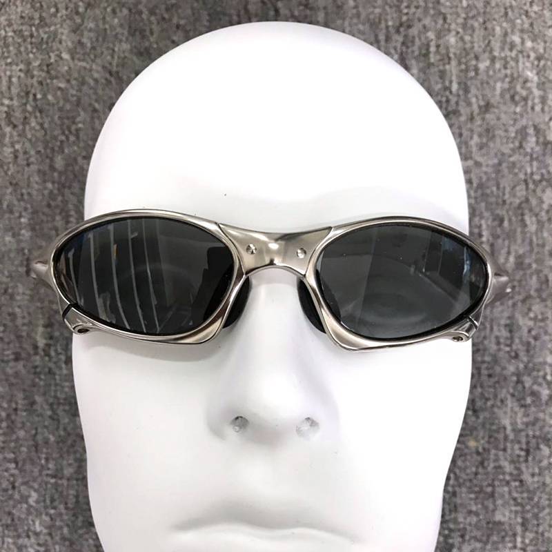 MTB Man Polarized Sunglasses Cycling Glasses UV400 Fishing Sunglasses Metal Bicycle Goggles Cycling Eyewear Riding Glasses H8-3: black