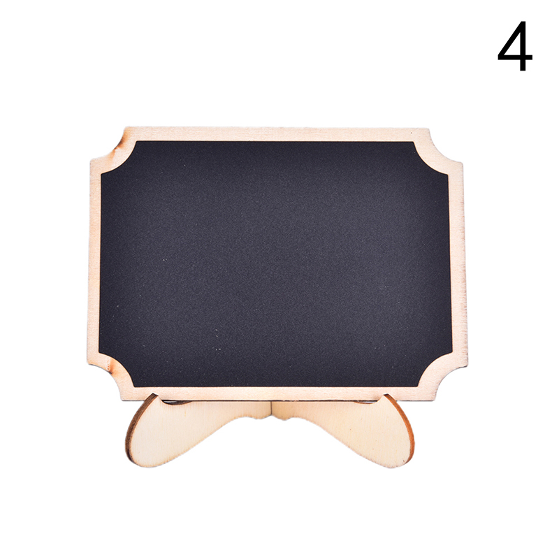 Mini pizarra de madera para mensajes, soporte pequeño para tablón de anuncios, , 6 estilos: Castaño