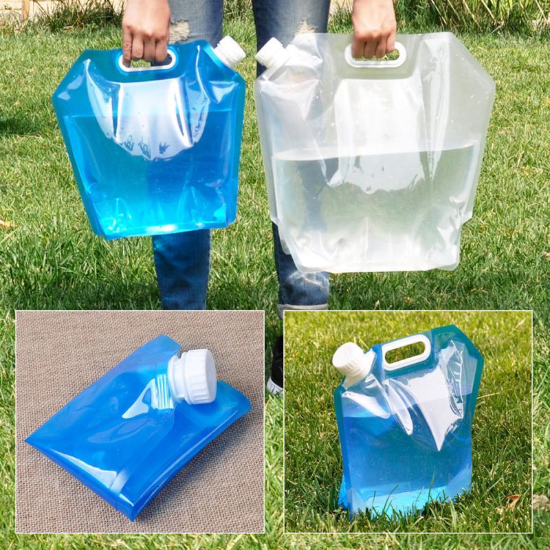 Trinkwasser Tasche 5L draussen Faltbare Klapp Faltbare Wasser Taschen Container Camping Wandern Picknick BBQ Trinken Tasche