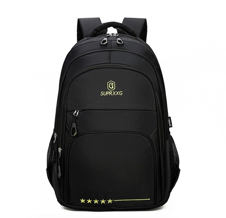 Mochila de gran capacidad de nailon para hombre, mochila resistente al agua para estudiantes universitarios, mochila de instituto, mochila para ordenador portátil de 15,6 pulgadas, Usb: Amarillo