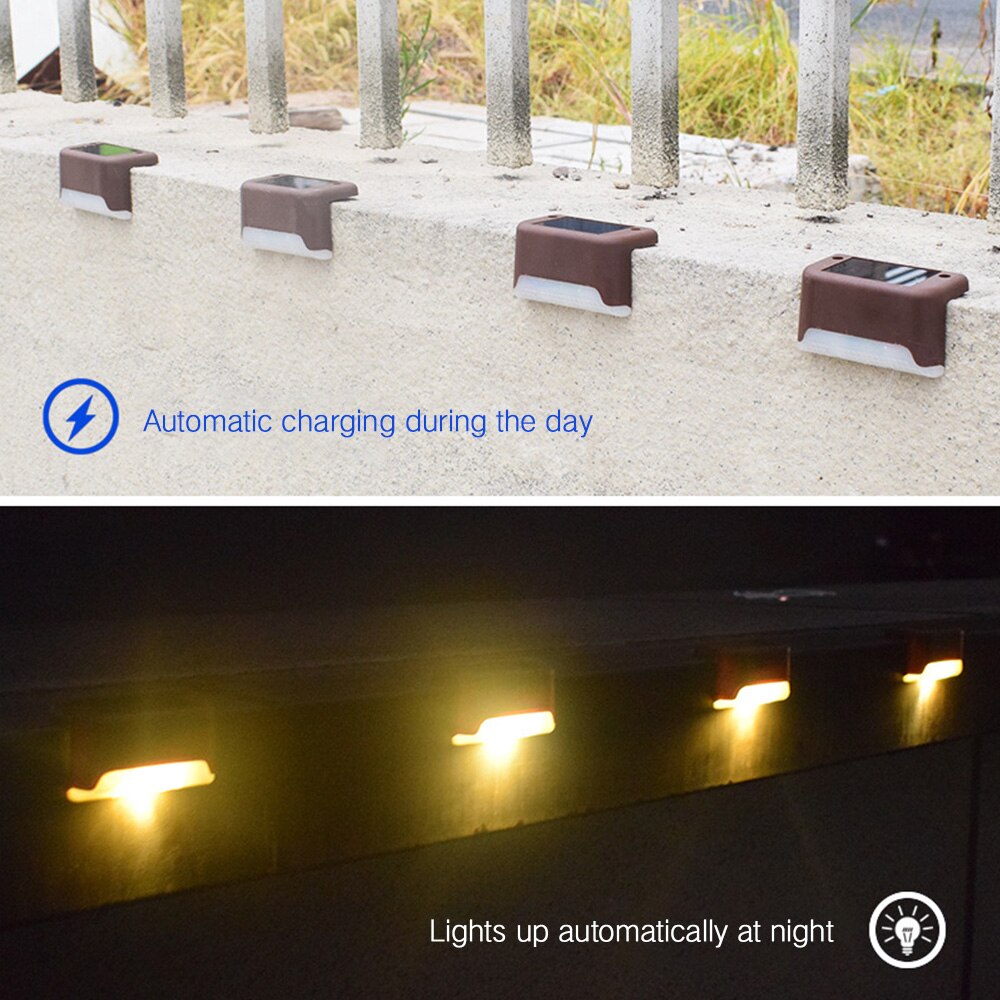 4/8/12/16 stk soldæk lys trapper hegn led lampe have udendørs sti gårdhave vandtæt varm hvid lys udendørs belysning